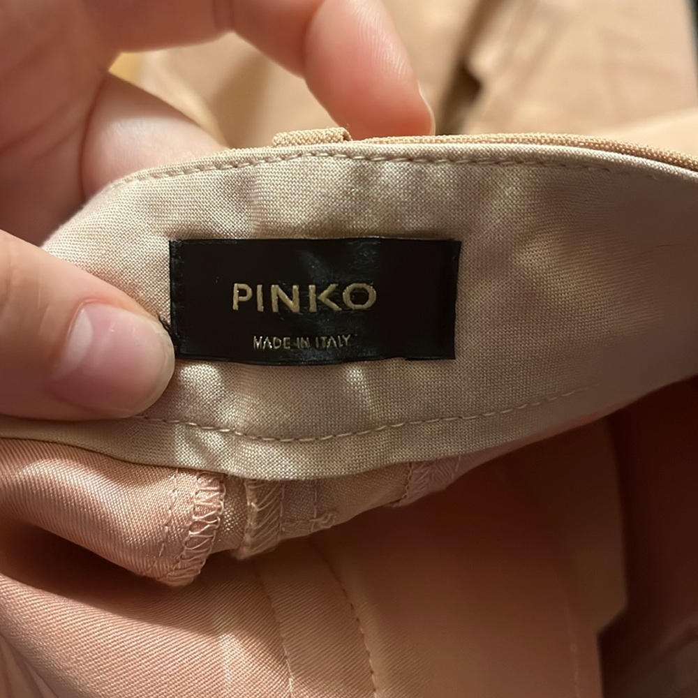 Pinko Linen Slit Cuff Flare Pants Size 6 NWOT - Picture 2 of 8